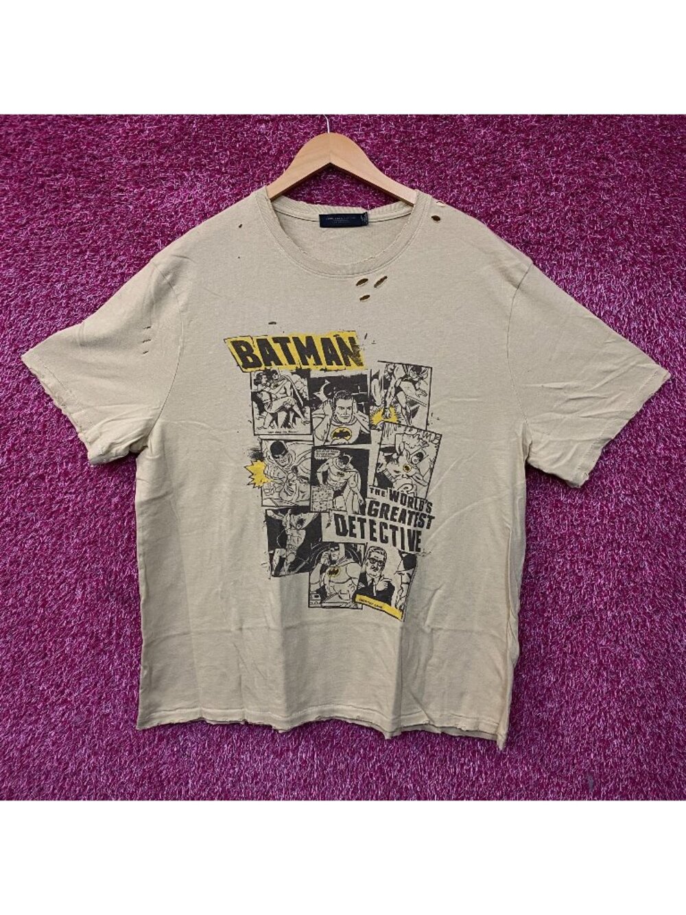 Junk Food Clothing Batman Panel Collage Vintage Destroy Tee 2XL